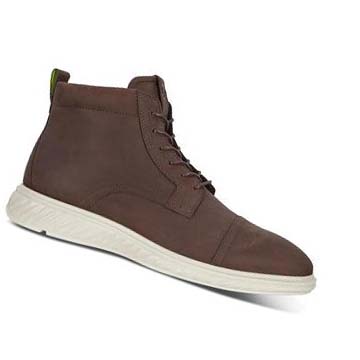 Men's Ecco St.1 Hybrid Lite Toe Cap Boots Coffee | SG 448UZG